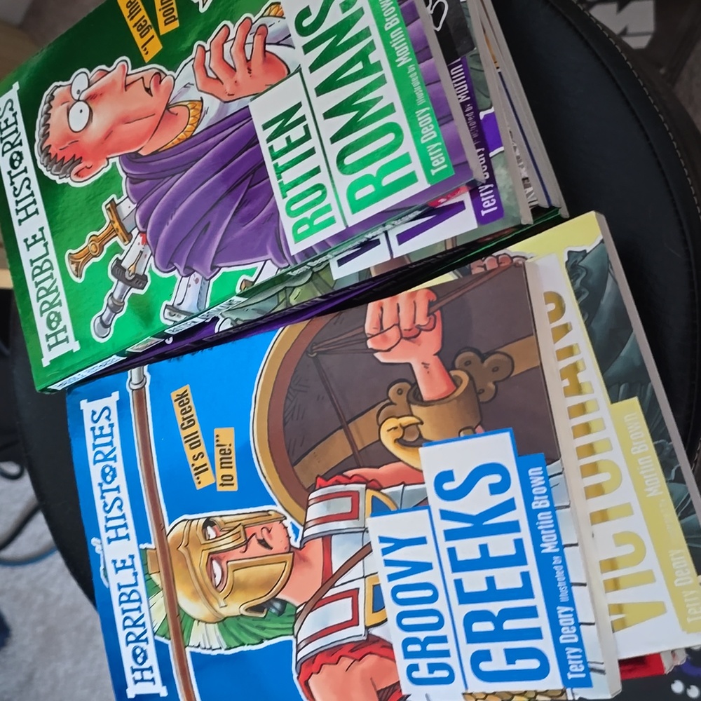 Horrible Histories paperback books by Terry Deary, set of 10, GUC